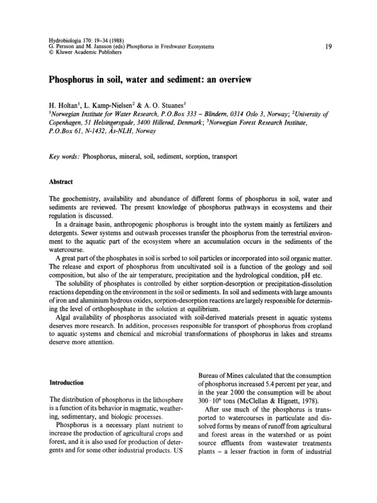 Phosphorus Dynamics in Ecosystems | PDF