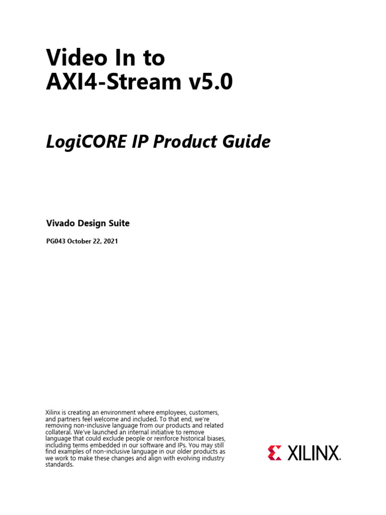 pg043 V Vid in Axi4s | PDF