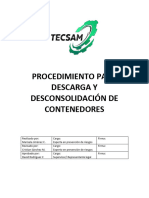 PTS-PR-001 Procedimiento para Descarga y Desconsolidación de Contenedores