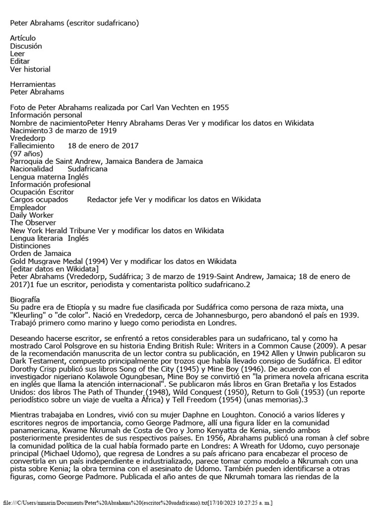 peter-abrahams-escritor-sudafricano-pdf