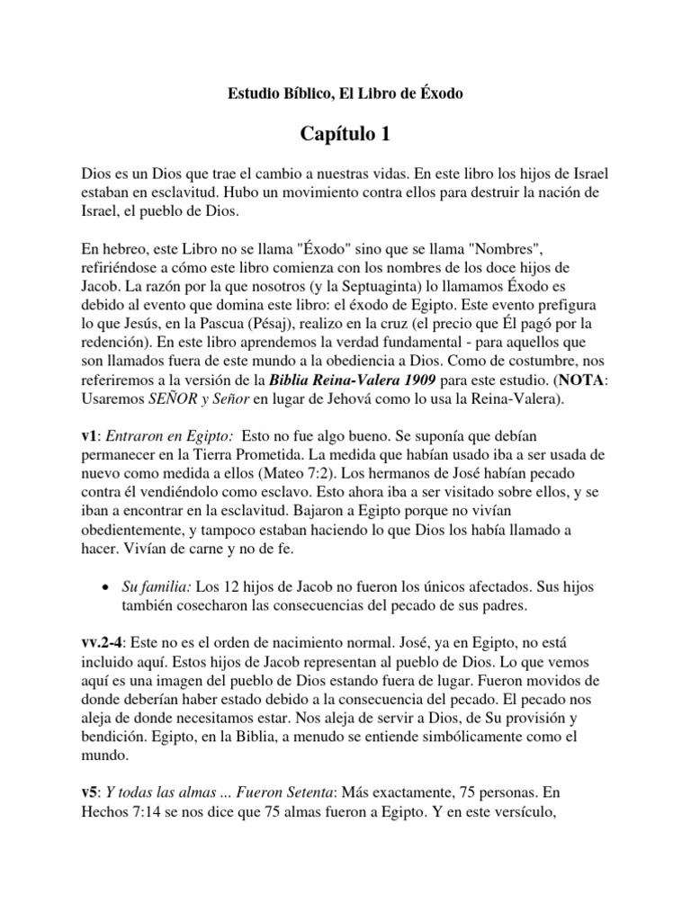 Estudio Biblico Exodo Pdf