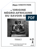 Lorigine Négro-Africaine Du Savoir Grec (Jean-Philippe Omotunde) @lechat
