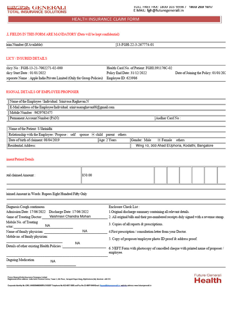 Claim Form 3 | PDF