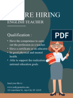 Dark Green Illustrated Job Vacancies Poster