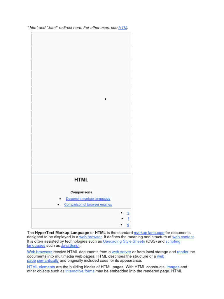  htm and html redirect here for other uses see pdf