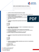 Examen Curso Levantamiento Manual de Cargas