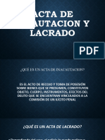 Acta de Incautacion y Lacrado