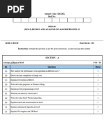 DESIGN AND ANALYSIS OF ALGORITHM Question Paper 21 22