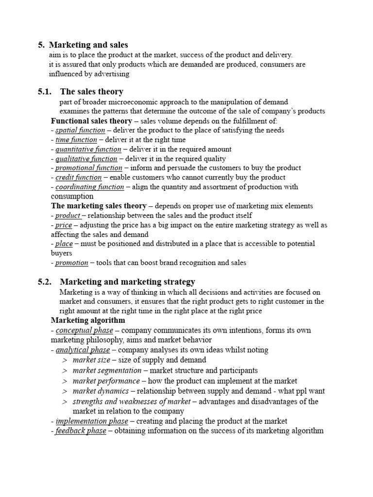Marketing and Sales | PDF