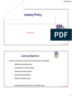 Lecture 5.0 - Monetary Policy