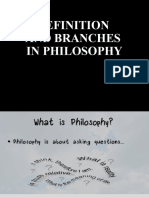 1.3. Definition and Branches in Philosophy