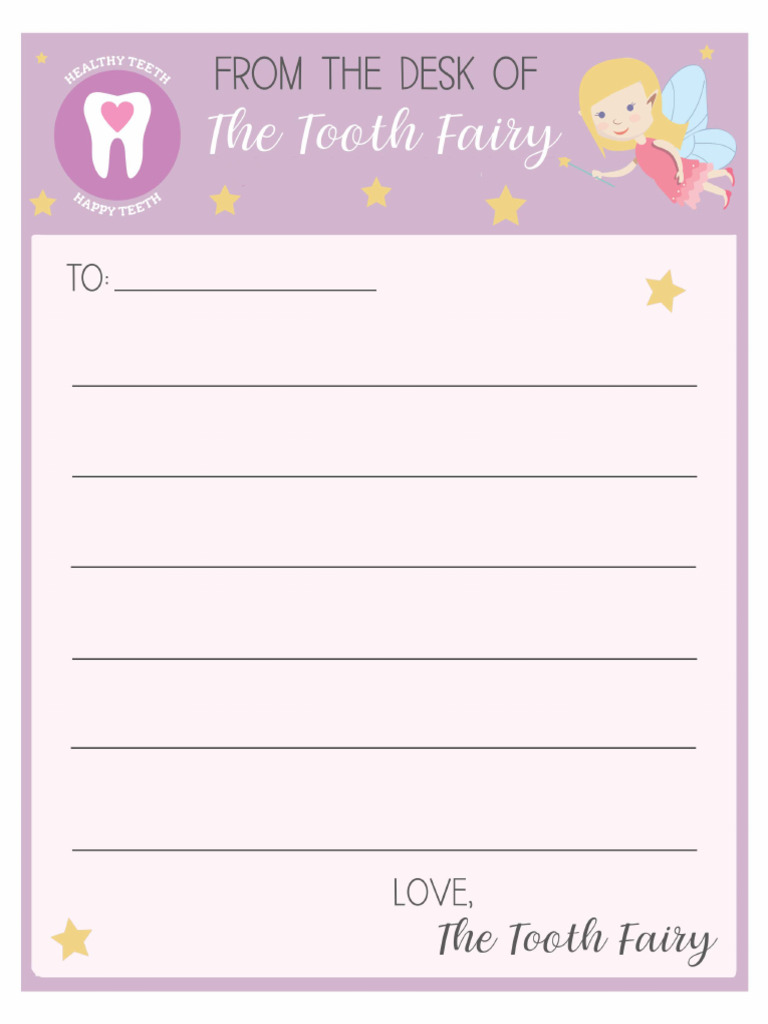 Tooth Fairy Printable Set PDF
