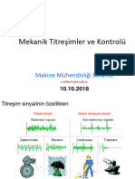 Mekanik Titreşimler Ve Kontrolü. Makine Mühendisliği Bölümü