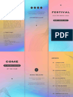 Folleto de 3 Caras Informativo para Evento Moderno Gradiente Multicolor