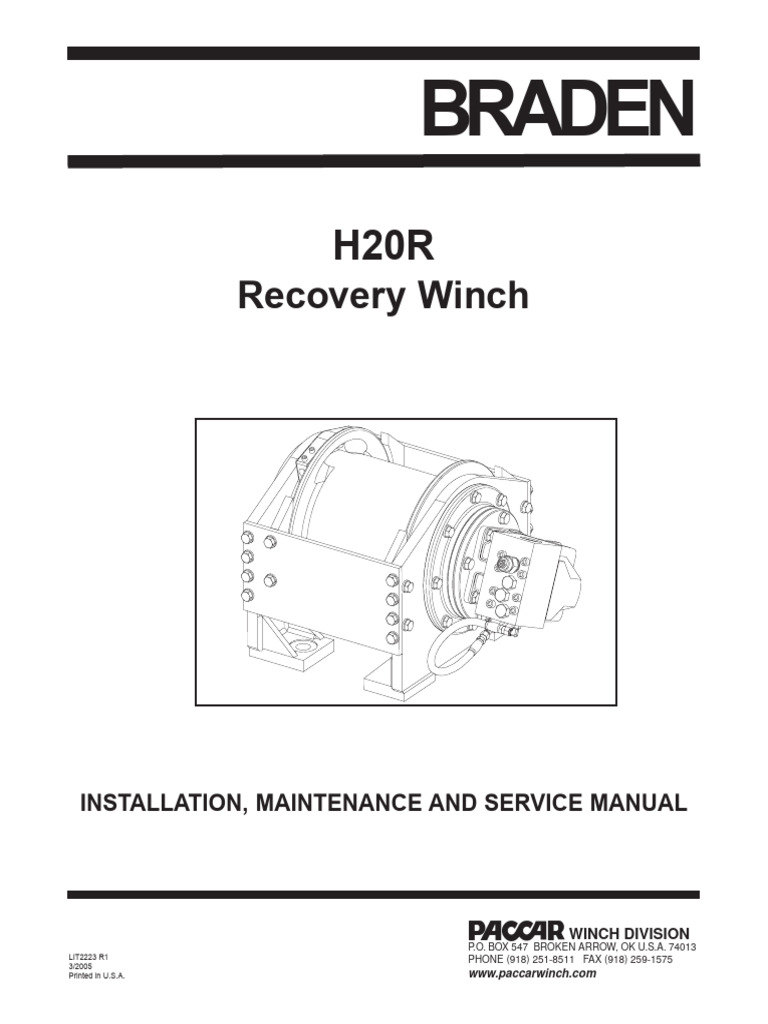 Braden H20R Winch Manual Overview | PDF | Business | Technology ...