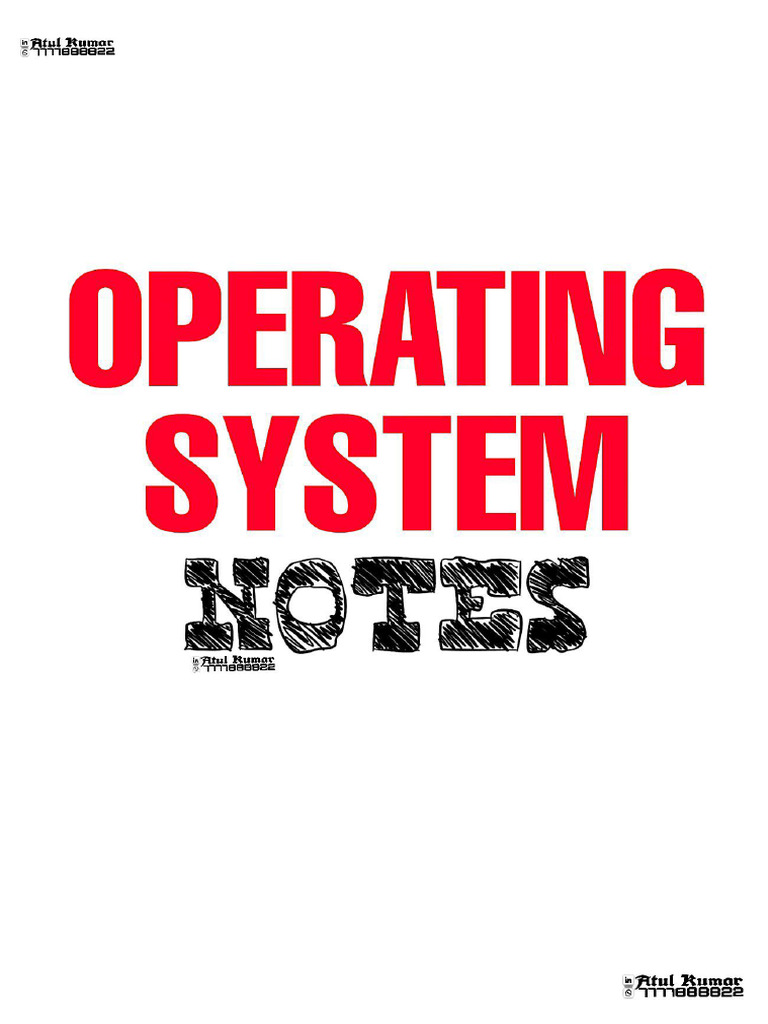 OPERATING SYSTEM NOTES | PDF