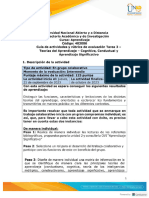 Guia de Actividades y Rúbrica de Evaluación-Unidad 2 - Tarea 3 - Teorias Del Aprendizaje - Cognitiva, Conductual y Aprendizaje Significativo