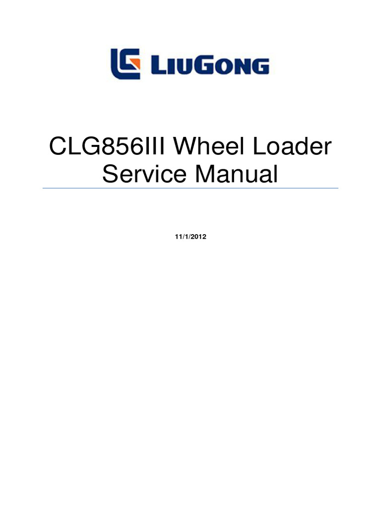 CLG856 (III ZF Axle&gearbox) Service Manual 201712000EN PDF