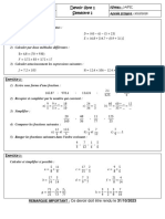 Devoir Libre 1 Semestre 1: Remarque Important