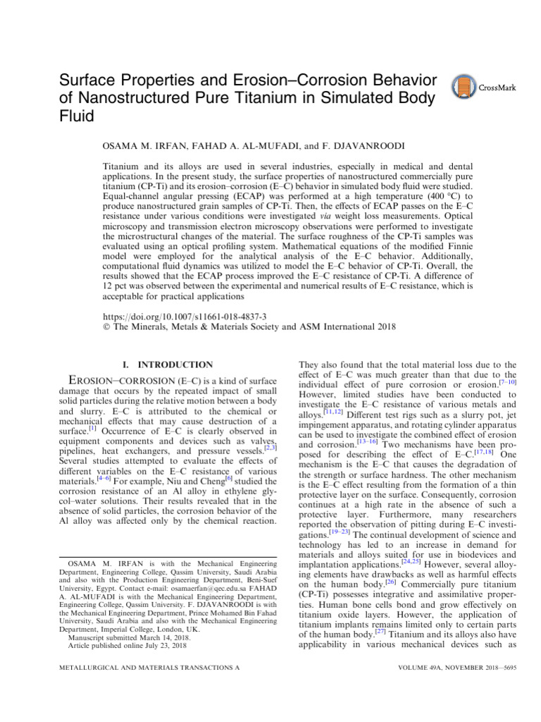 2018Surface Properties and ErosionCorrosion Behavior of