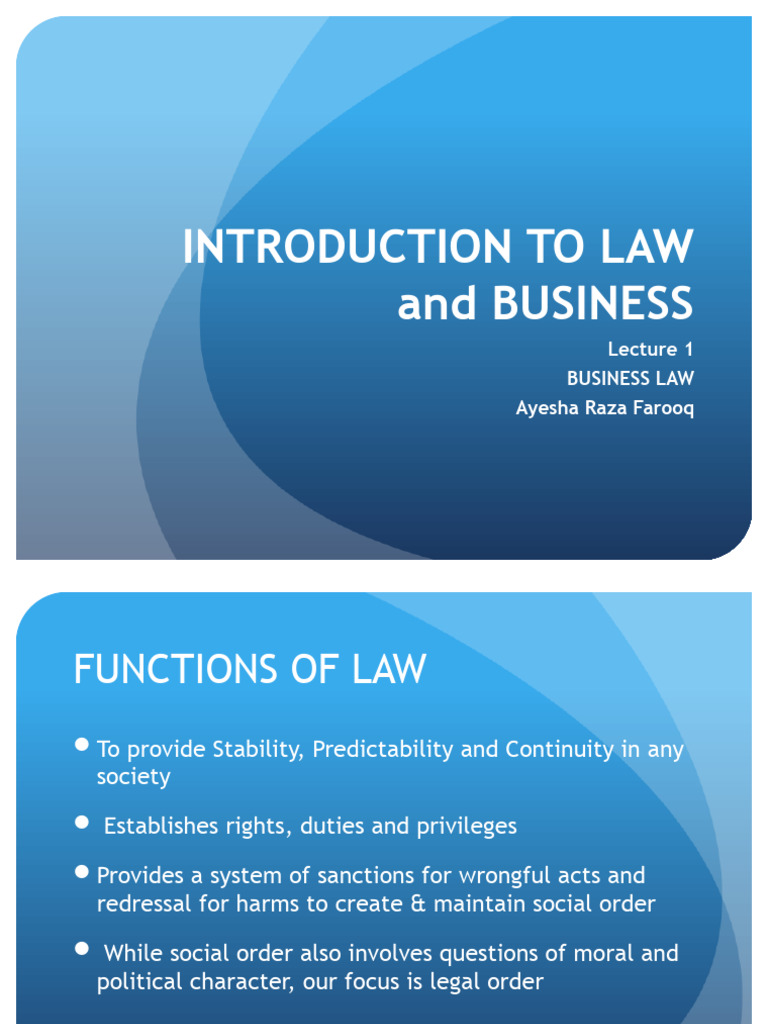 Lecture 1 | PDF | Society | Rule Of Law