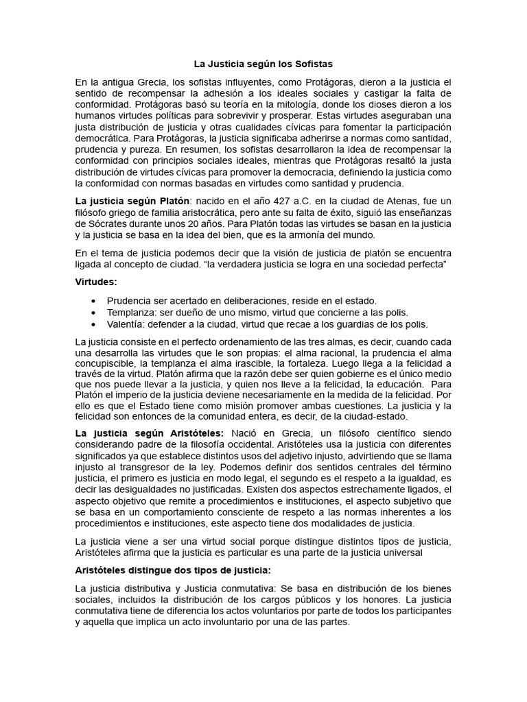 Justicia en Platón y Aristóteles | PDF | Justicia | Crimen y violencia