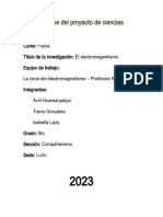 Informe Del Proyecto de Ciencias