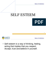 Self Esteem: Name of Institution