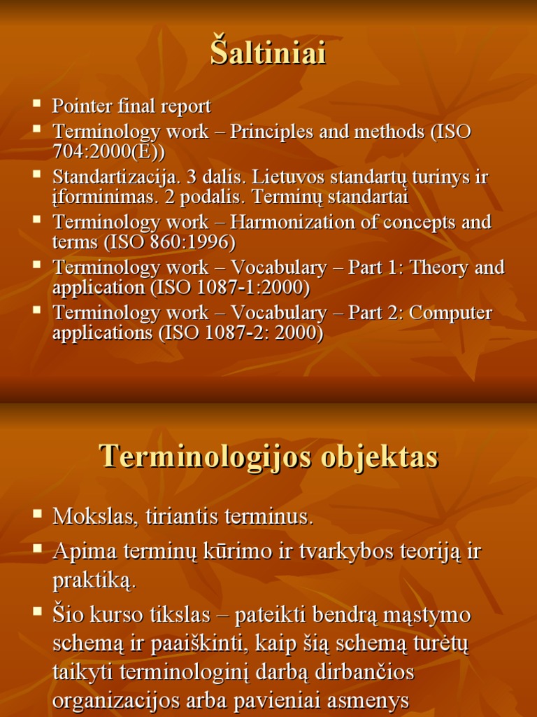 Terminologija | PDF