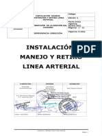 Instalacion Manejo y Retiro Linea Arterial ED 1