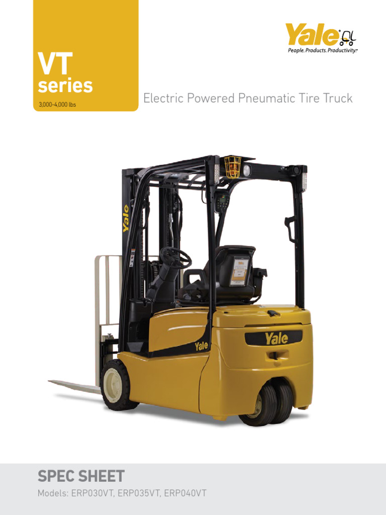 Especificaciones Yale Erp030 | PDF | Tire | Horsepower