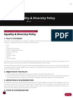 Equality & Diversity Policy - G3 Security LTD