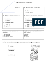 Prueba de Los Dias y Meses Del Ano