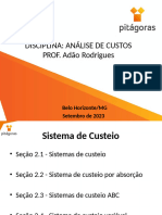 Aula 9 - Disciplina Análise de Custos - Sistema de Custeio ABC