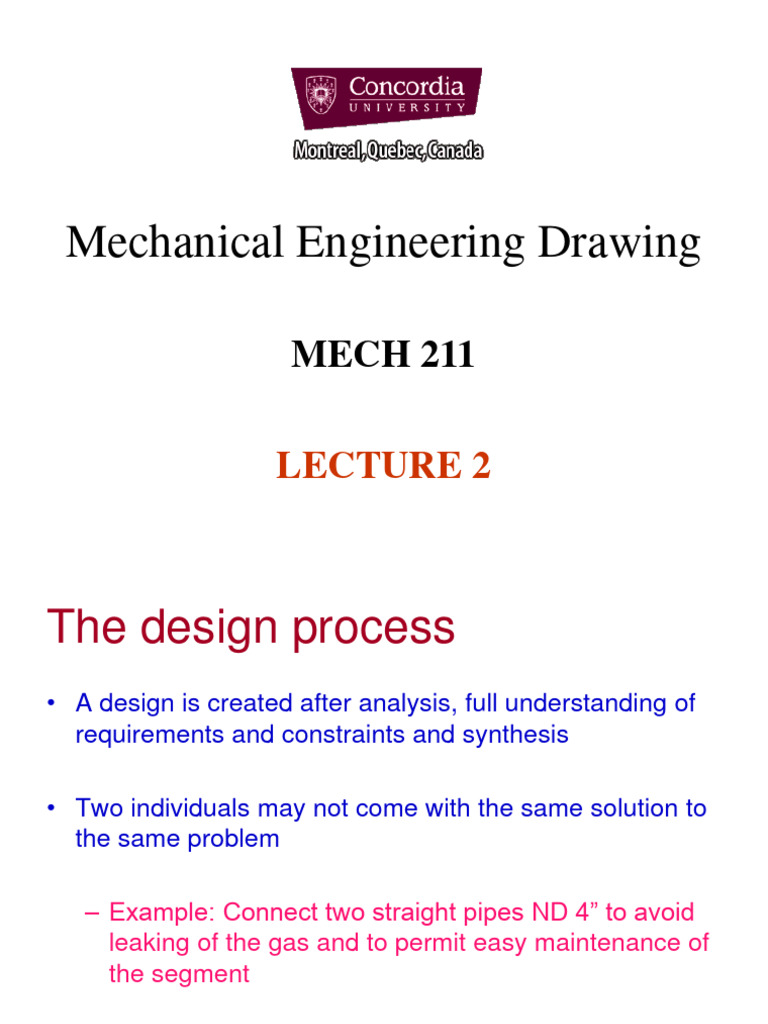 Mechanical Engineering Drawing | PDF