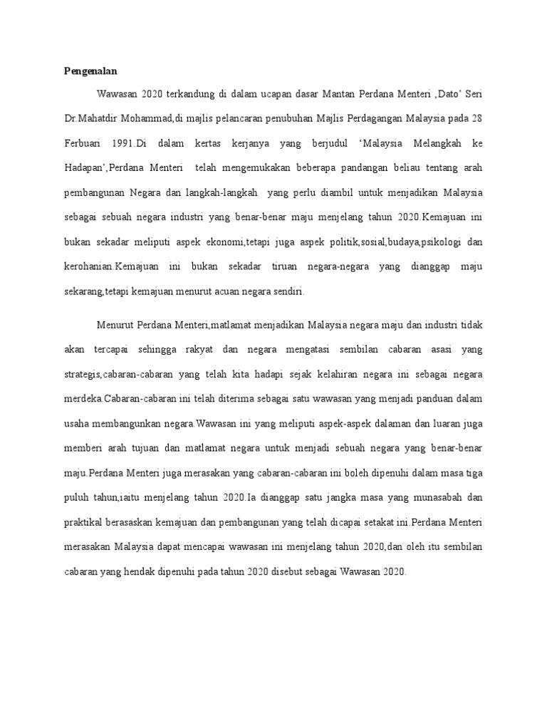 Dasar Wawasan 2020 Pdf