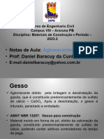 Aula2_AglomerantesGesso