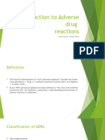 Introduction To Adverse Drug Reaction