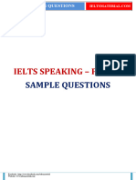 IELTS Speaking Questions - Full 3 Parts