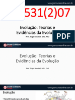 Evolução: Teorias E Evidências Da Evolução: Prof. Tiago Benoliel, MSC, PHD