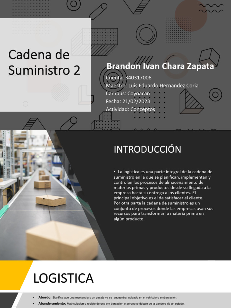Fundamentos de Logística y Cadena de Suministro | PDF | Negocios