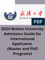 2023-Wuhan University Admission Guide For International Applicants (Master and PHD Programs)