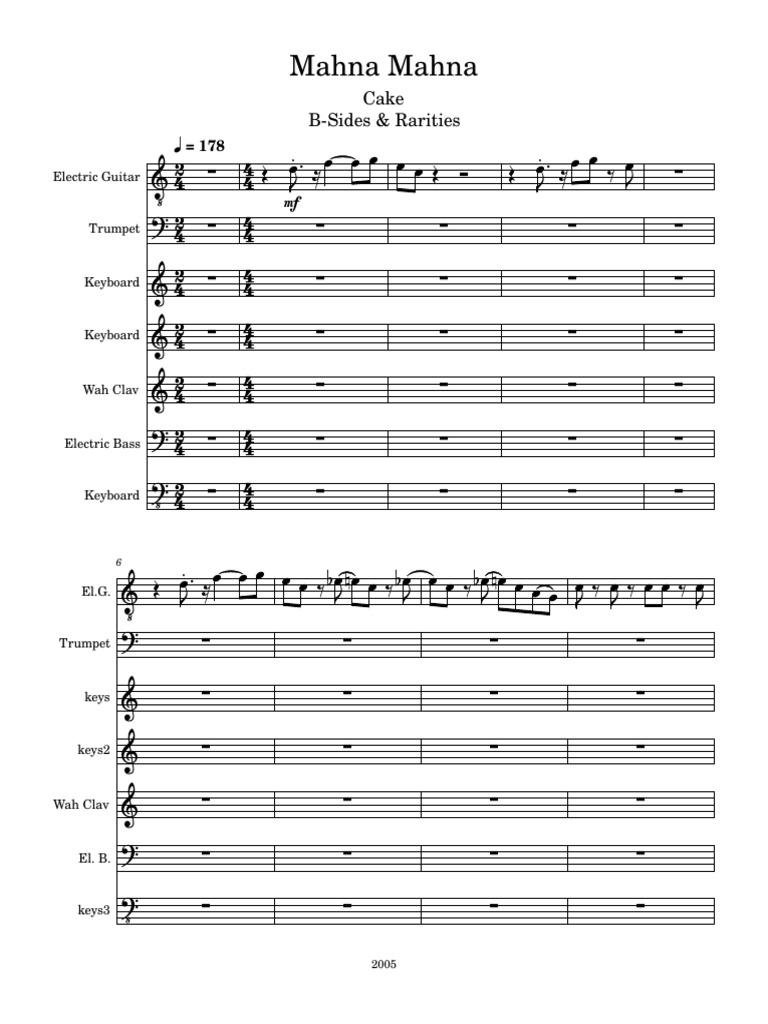 CakeMahna Mahna PDF Musical Instruments Popular Music