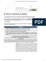 Cálculo - Progressão de Regime - Ministério Público