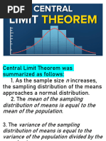 Statistics Probability The Central Limit Theorem