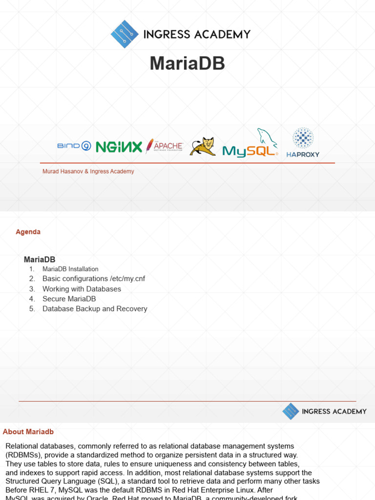 Maria DB | PDF