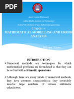 Chapter 1 Mathematical Modelling and Error Analysis