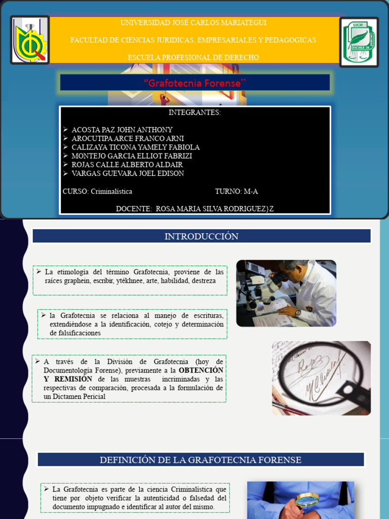 Grupo 03 - Grafotecnia Forense - Criminalistica | PDF