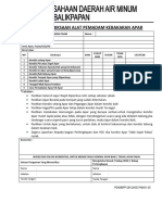 Form Pengecekan Apar (Pdambpp-Qr-Qhse - Pam01-05