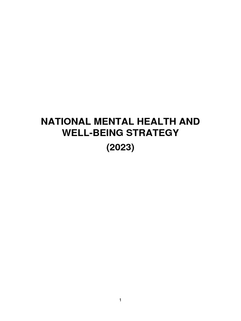 National Mental Health and Well Being Strategy Report (Final) | PDF
